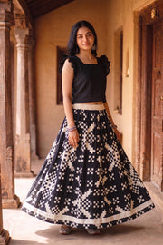 Ikat Cotton Skirt 10077517