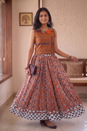 Ikat Cotton Skirt 10077519