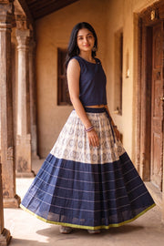 Ikat Cotton Skirt 10077514