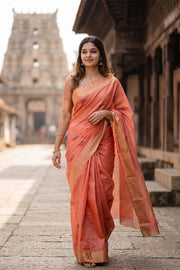 Printed Handloom Chanderi Silk Cotton Saree 10045206