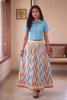Ikat Cotton Skirt 10077516