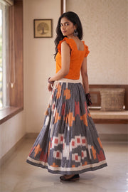 Ikat Cotton Skirt 10077515