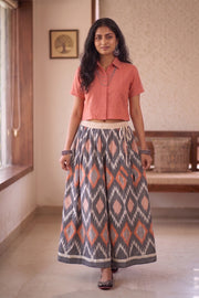 Ikat Cotton Skirt 10077512