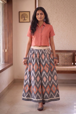 Ikat Cotton Skirt 10077512