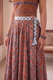 Ikat Cotton Skirt 10077519