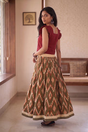 Ikat Cotton Skirt 10077518