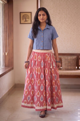 Ikat Cotton Skirt 10077513