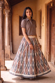 Ikat Cotton Skirt 10077511