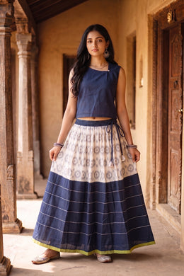 Ikat Cotton Skirt 10077514