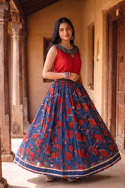 Ikat Cotton Skirt 10077520