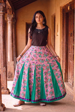 Printed Kalidar Cotton Skirt 10055180