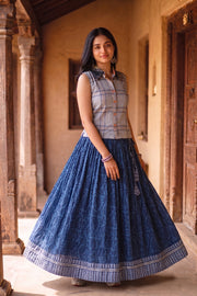 Ikat Cotton Skirt 10077524 