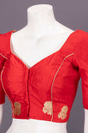 Radical Red Banarasi Katan Silk Blouse 10073413