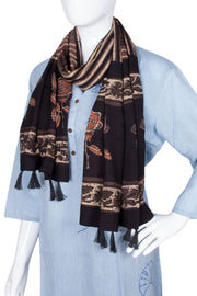 Brown Vanaspathi Modal Silk Cotton Stole 10075284