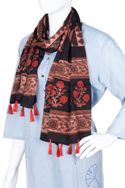 Brown Vanaspathi Modal Silk Cotton Stole 10075292