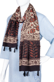 Beige Vanaspathi Modal Silk Cotton Stole 10075289