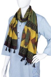 Green Vanaspathi Modal Silk Cotton Stole 10075291