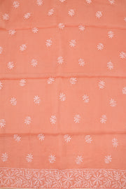 Multi Colour Chikankari Embroided Organza Saree 10078121