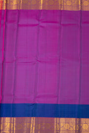 Anandha Blue Kanjivaram Silk Saree with Floral Border 10078187