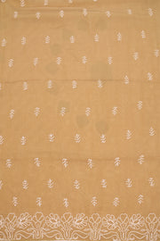 Beige Chikankari Embroided Organza Saree 10078120