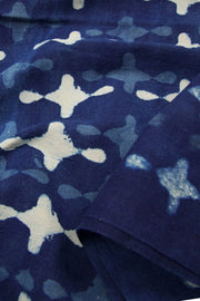 Blue Dabu Printed Cotton Salwar Suit Material - Avishya