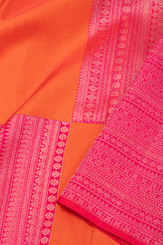 Orange Korvai Kanjivaram Silk Saree 10078166