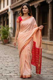 Cream Mysore Semi Crepe Silk Saree 10077790