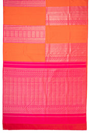 Orange Korvai Kanjivaram Silk Saree 10078166