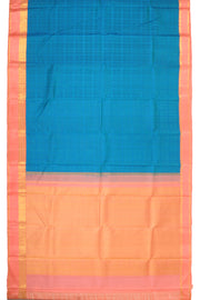 Blue Kanjivaram Silk Saree with Contrast Zari Border 10078173