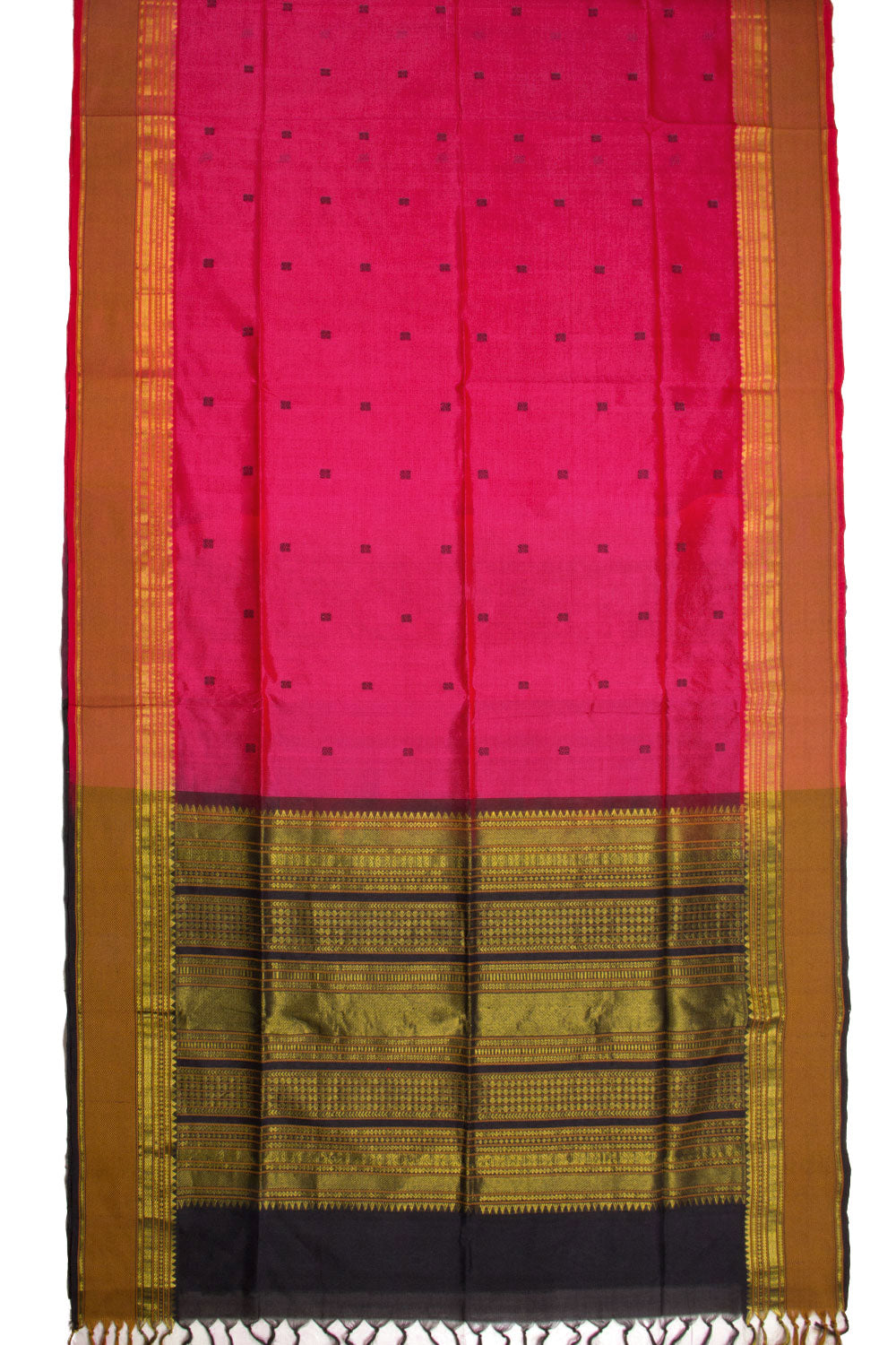 Pink Handloom Kanchi Silk Cotton Saree 10069262