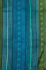 Hand Block Printed Silk Saree 10057396