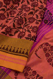 Hand Block Printed Cotton Saree 10057403
