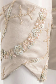 Embroidered Sequin Work Net Satin Silk Blouse  10060378