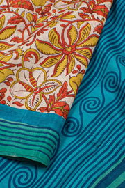 Hand Block Printed Silk Saree 10057398