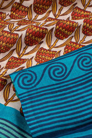 Hand Block Printed Silk Saree 10057396