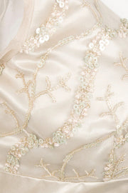 Embroidered Sequin Work Net Satin Silk Blouse  10060378