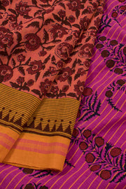 Hand Block Printed Cotton Saree 10057403