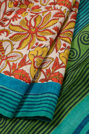 Hand Block Printed Silk Saree 10057398