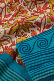 Hand Block Printed Silk Saree 10057398