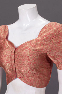 Pale Copper Banarasi Silk Blouse 10064286