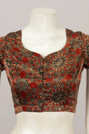 Maroon Ajrakh Printed Mashru 10066093