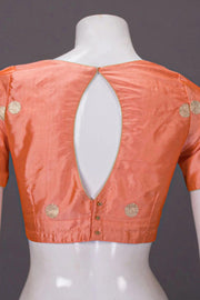 Orange Banarasi Silk Blouse 10064842