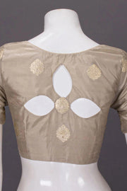 Beige Banarasi Silk Blouse 10064840