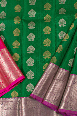 2 to 4 Year Size Pure Zari Kanchipuram Pattu Pavadai Material 10054652