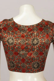 Maroon Ajrakh Printed Mashru 10066093