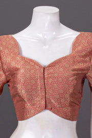 Pale Copper Banarasi Silk Blouse 10064286