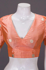 Orange Banarasi Silk Blouse 10064842