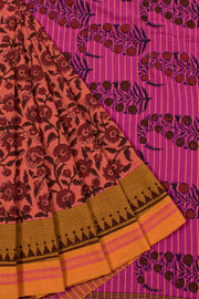 Hand Block Printed Cotton Saree 10057403