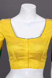 Yellow Handcrafted Raw Silk Blouse 10072435