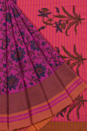 Hand Block Printed Cotton Saree 10057404
